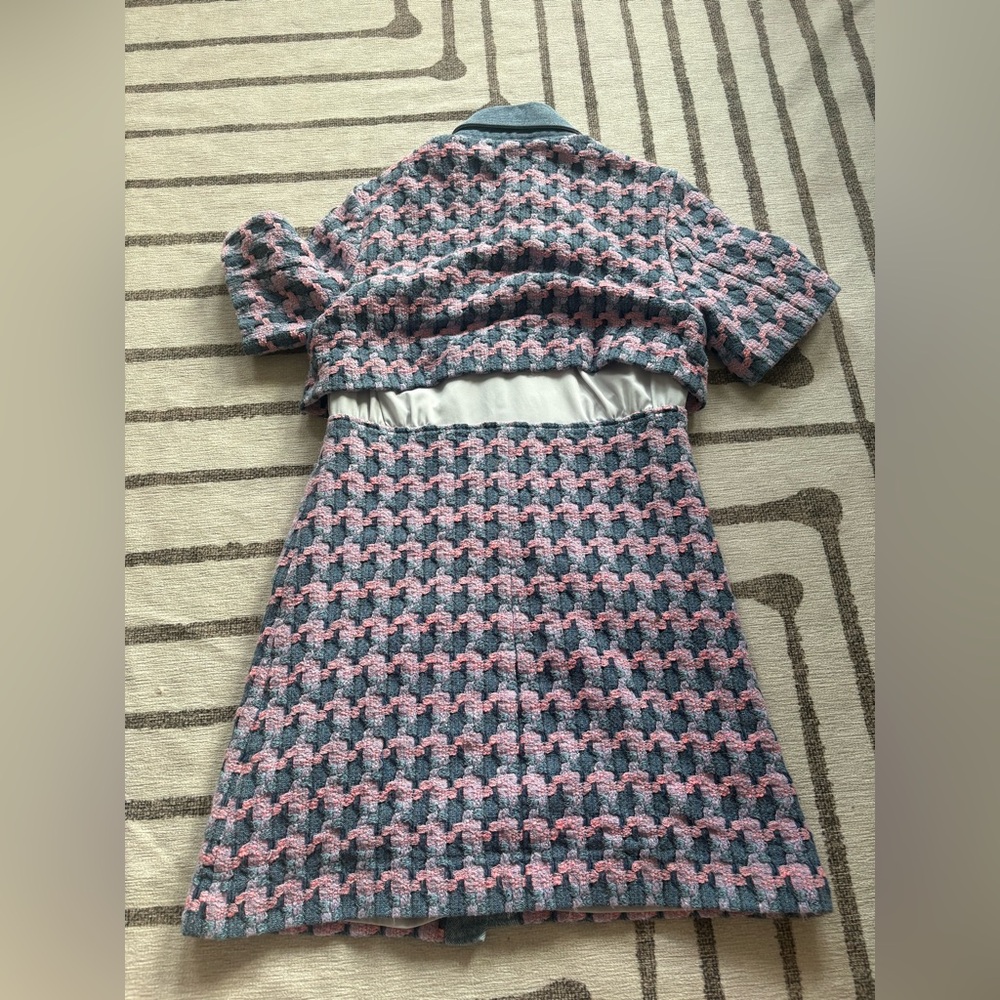 Sandro Amadora Denim Tweed Dress - Picture 5 of 12